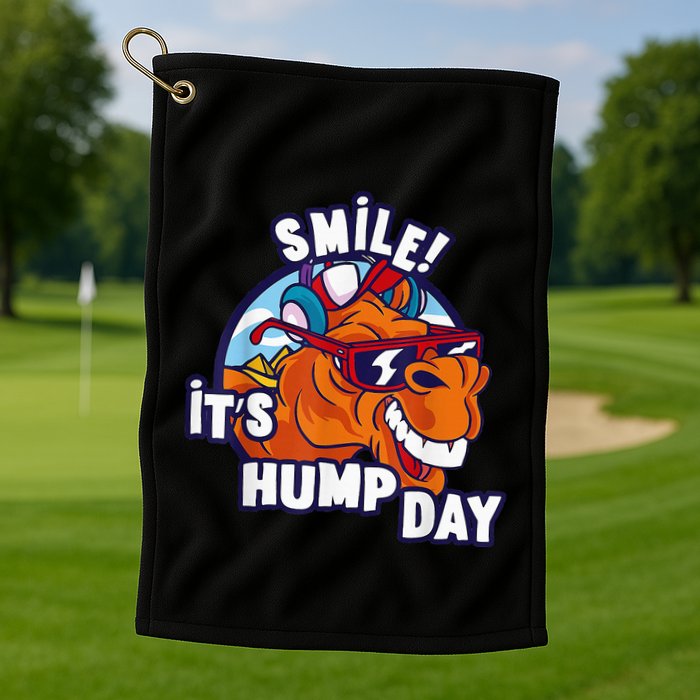 Camel Smile! ItS Hump Day Funny Hump Day Camel Sunglass Golf Towel
