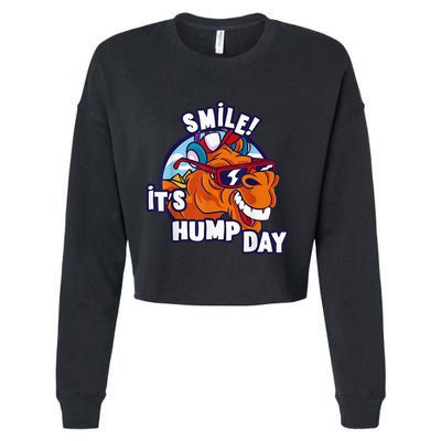 Camel Smile! ItS Hump Day Funny Hump Day Camel Sunglass Cropped Pullover Crew