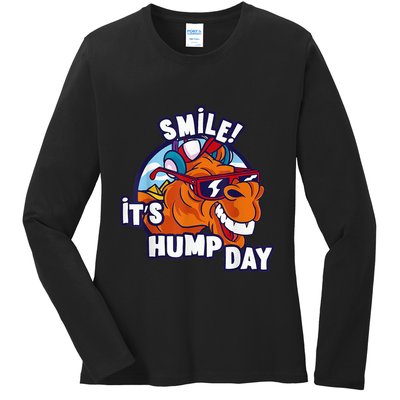 Camel Smile! ItS Hump Day Funny Hump Day Camel Sunglass Ladies Long Sleeve Shirt