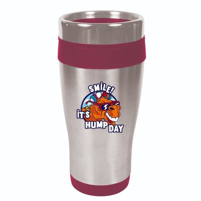 Camel Smile! ItS Hump Day Funny Hump Day Camel Sunglass 16oz Travel Tumbler