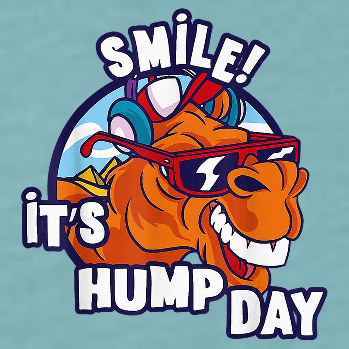 Camel Smile! ItS Hump Day Funny Hump Day Camel Sunglass Sueded Cloud Jersey T-Shirt