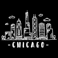 Chicago Skyline Illinois Vintage Polo