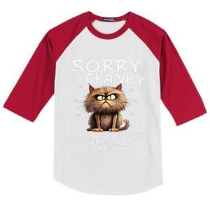 Cat Sorry IM Cranky IM Going Through My Terrible 60S Kids Colorblock Raglan Jersey