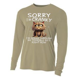 Cat Sorry IM Cranky IM Going Through My Terrible 60S Cooling Performance Long Sleeve Crew