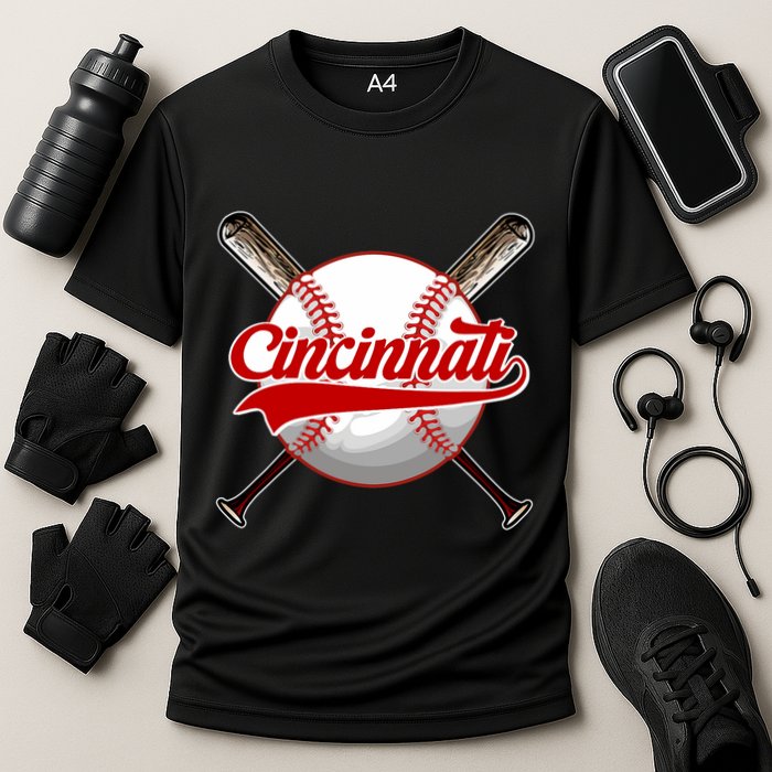 Cincinnati Souvenir I Love Cincinnati Cooling Performance Crew T-Shirt
