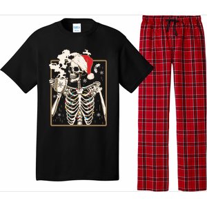 Christmas Skeleton Ing Coffee Halloween Costumes Gift Pajama Set