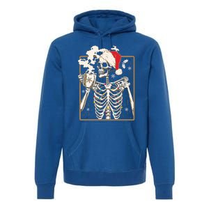 Christmas Skeleton Ing Coffee Halloween Costumes Gift Premium Hoodie