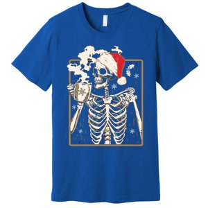 Christmas Skeleton Ing Coffee Halloween Costumes Gift Premium T-Shirt