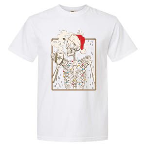 Christmas Skeleton Ing Coffee Halloween Costumes Gift Garment-Dyed Heavyweight T-Shirt