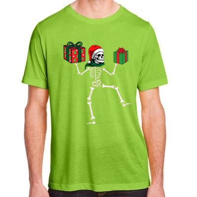 Christmas Skeleton Jolly Dancing Skeleton Xmas Meaningful Gift Adult ChromaSoft Performance T-Shirt