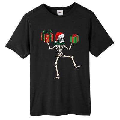 Christmas Skeleton Jolly Dancing Skeleton Xmas Meaningful Gift Tall Fusion ChromaSoft Performance T-Shirt