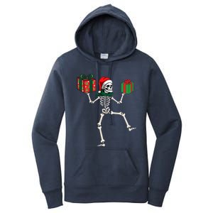 Christmas Skeleton Jolly Dancing Skeleton Xmas Meaningful Gift Women's Pullover Hoodie