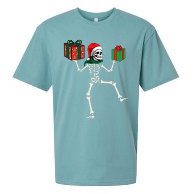 Christmas Skeleton Jolly Dancing Skeleton Xmas Meaningful Gift Sueded Cloud Jersey T-Shirt