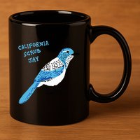 California Scrub Jay 11oz C Handle Ceramic Mug