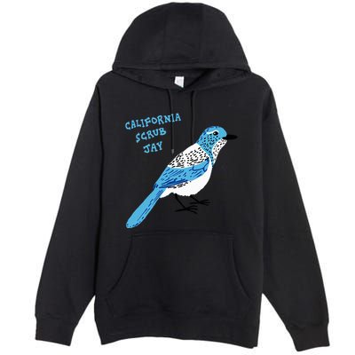 California Scrub Jay Premium Pullover Hoodie