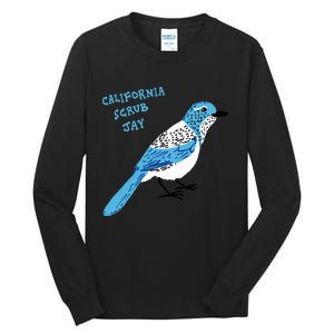 California Scrub Jay Tall Long Sleeve T-Shirt