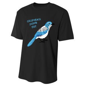 California Scrub Jay Performance Sprint T-Shirt