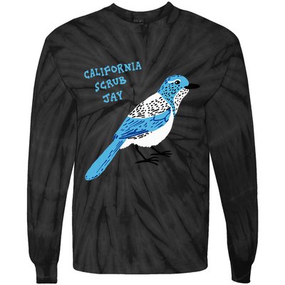 California Scrub Jay Tie-Dye Long Sleeve Shirt