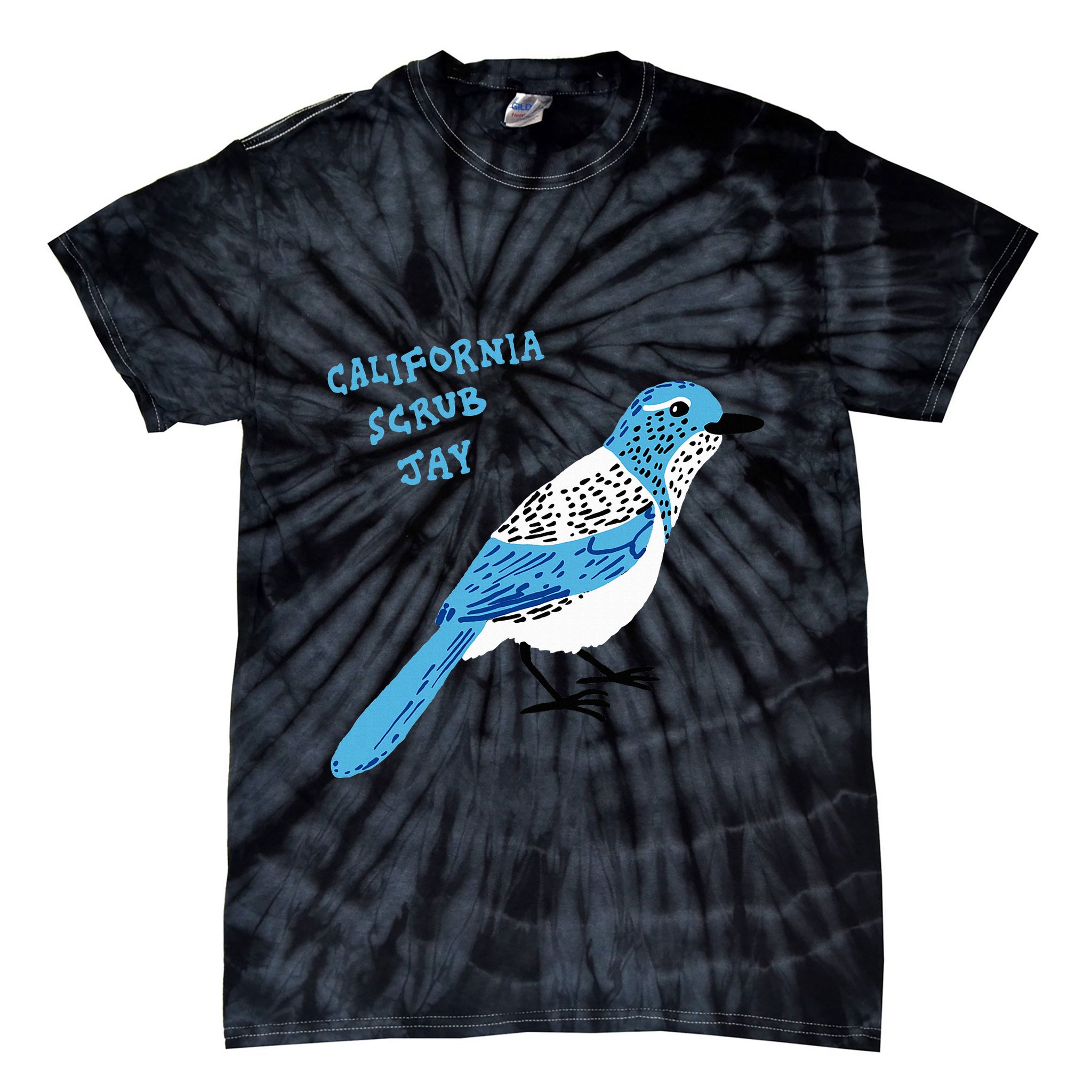 California Scrub Jay Tie-Dye T-Shirt