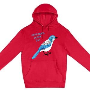 California Scrub Jay Premium Pullover Hoodie