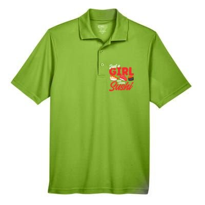 Cute Sushi Just A Who Loves Sushi Lovers Gift Men's Origin Performance Pique Polo