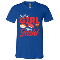 Cute Sushi Just A Who Loves Sushi Lovers Gift V-Neck T-Shirt