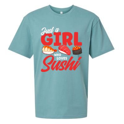 Cute Sushi Just A Who Loves Sushi Lovers Gift Sueded Cloud Jersey T-Shirt