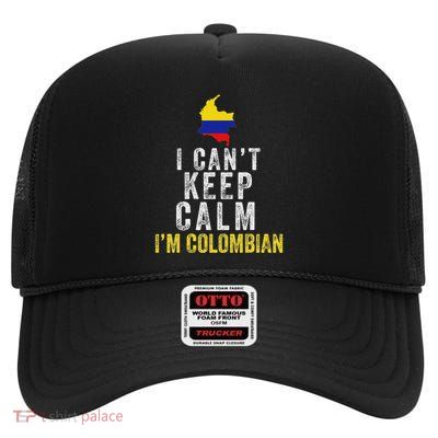 Colombian Slang Jerga Colombiana Camiseta High Crown Mesh Back Trucker Hat