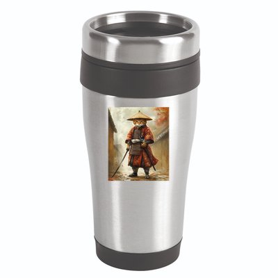 Cat Samurai Japan Japanese Funny Graphic  16oz Travel Tumbler