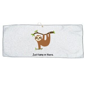 Cute Sloth Just Hang in There Large Microfiber Waffle Golf Towel