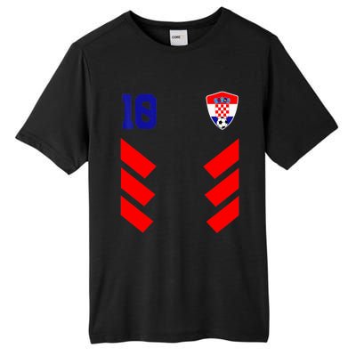 Croatia Soccer Jersey Retro 10 Croatian Football Tall Fusion ChromaSoft Performance T-Shirt