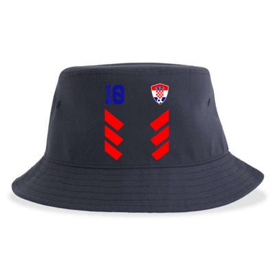 Croatia Soccer Jersey Retro 10 Croatian Football Sustainable Bucket Hat