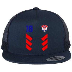 Croatia Soccer Jersey Retro 10 Croatian Football Flat Bill Trucker Hat