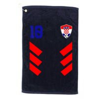 Croatia Soccer Jersey Retro 10 Croatian Football Platinum Collection Golf Towel