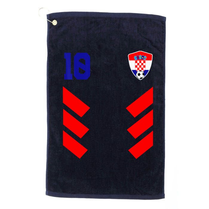 Croatia Soccer Jersey Retro 10 Croatian Football Platinum Collection Golf Towel