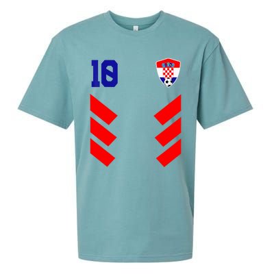 Croatia Soccer Jersey Retro 10 Croatian Football Sueded Cloud Jersey T-Shirt