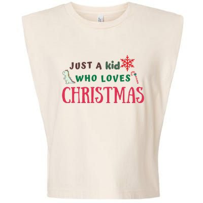 Christmas Sweatshirt Just A Who Loves Christmas Xmas Gift Holiday Top Winter Garment-Dyed Women's Muscle Tee