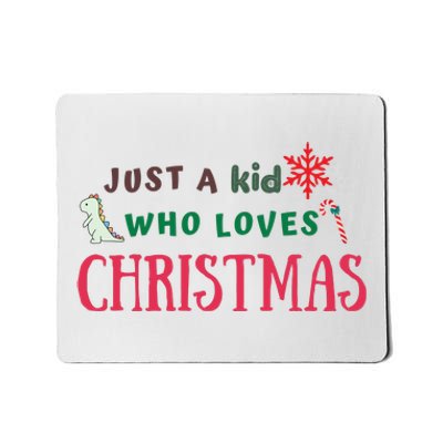 Christmas Sweatshirt Just A Who Loves Christmas Xmas Gift Holiday Top Winter Mousepad