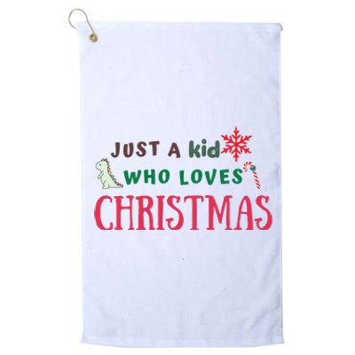 Christmas Sweatshirt Just A Who Loves Christmas Xmas Gift Holiday Top Winter Platinum Collection Golf Towel