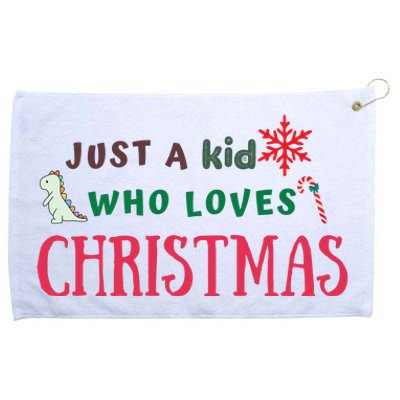 Christmas Sweatshirt Just A Who Loves Christmas Xmas Gift Holiday Top Winter Grommeted Golf Towel