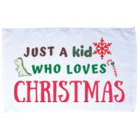 Christmas Sweatshirt Just A Who Loves Christmas Xmas Gift Holiday Top Winter Microfiber Hand Towel