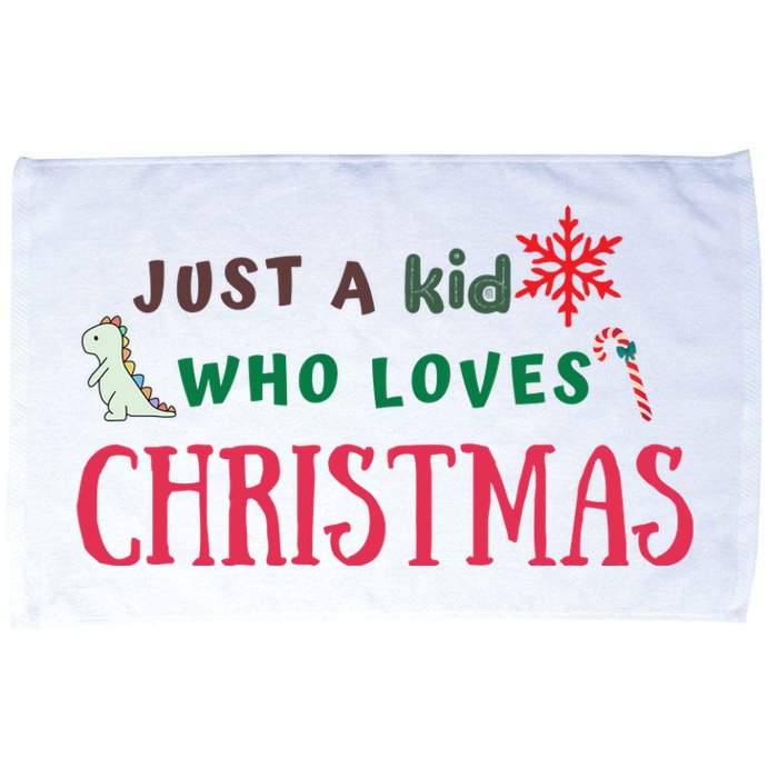 Christmas Sweatshirt Just A Who Loves Christmas Xmas Gift Holiday Top Winter Microfiber Hand Towel