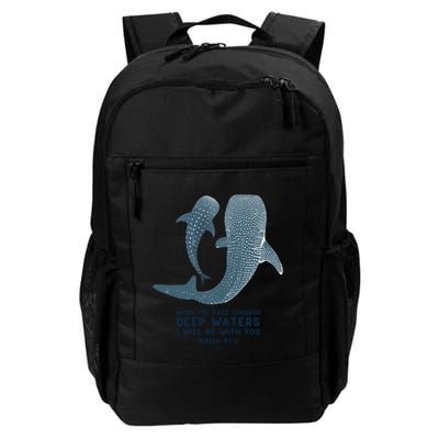 Christian Scripture Jesus Ocean Isaiah Vintage Whale Shark Gift Backpack