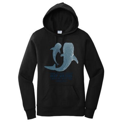 Christian Scripture Jesus Ocean Isaiah Vintage Whale Shark Gift Women's Pullover Hoodie
