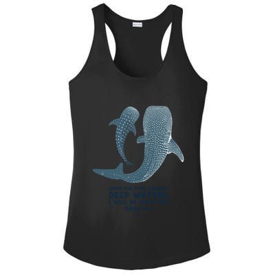 Christian Scripture Jesus Ocean Isaiah Vintage Whale Shark Gift Ladies PosiCharge Competitor Racerback Tank