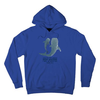 Christian Scripture Jesus Ocean Isaiah Vintage Whale Shark Gift Hoodie