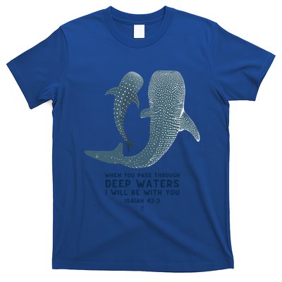 Christian Scripture Jesus Ocean Isaiah Vintage Whale Shark Gift T-Shirt