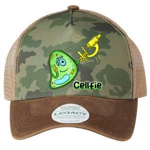 Cellfie Science Joke Biology Cell & Microscope Selfie Pun Legacy Tie Dye Trucker Hat