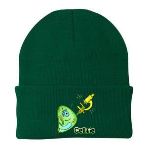 Cellfie Science Joke Biology Cell & Microscope Selfie Pun Knit Cap Winter Beanie