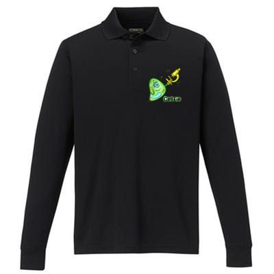 Cellfie Science Joke Biology Cell & Microscope Selfie Pun Performance Long Sleeve Polo